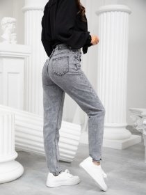 Джинсы мом ISSA Plus модель WN20-241_grey Фото