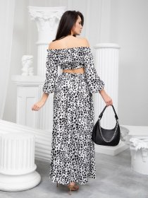 Костюм ISSA Plus модель 13222_blackwhite Фото