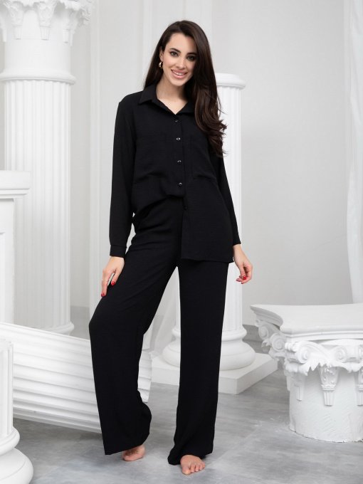 Повседневный костюм ISSA Plus модель 13224_black Фото