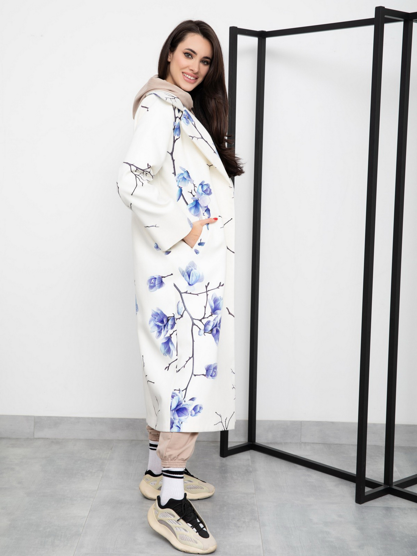 Пальто ISSA Plus модель 13239_milky Фото