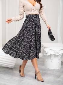 Юбка миди ISSA Plus модель 13214_black Фото