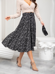 Юбка миди ISSA Plus модель 13214_black Фото