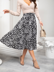 Юбка миди ISSA Plus модель 13215_blackwhite Фото