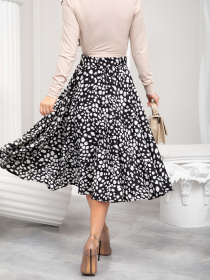 Юбка миди ISSA Plus модель 13215_blackwhite Фото