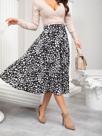 Юбка миди ISSA Plus модель 13215_blackwhite Фото