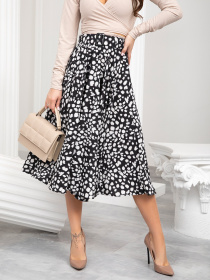 Юбка миди ISSA Plus модель 13215_blackwhite Фото