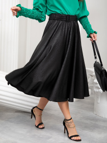 Юбка миди ISSA Plus модель 13217_black Фото