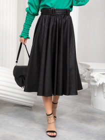 Юбка миди ISSA Plus модель 13217_black Фото