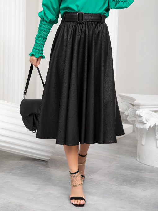 Спідниця міді ISSA Plus модель 13217_black Фото