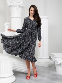 Сукня міді ISSA Plus модель 13238_black Фото