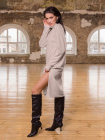 Платье миди ISSA Plus модель 12997_beige Платье миди ISSA Plus модель 12997_beige Фото