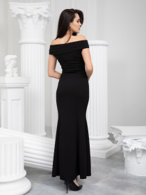 Платье макси ISSA Plus модель 13186_black Фото