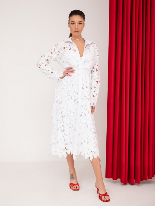 Сукня міді ISSA Plus модель 13204_white Фото