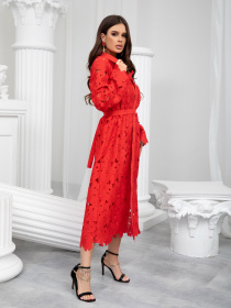 Платье миди ISSA Plus модель 13204_red Фото