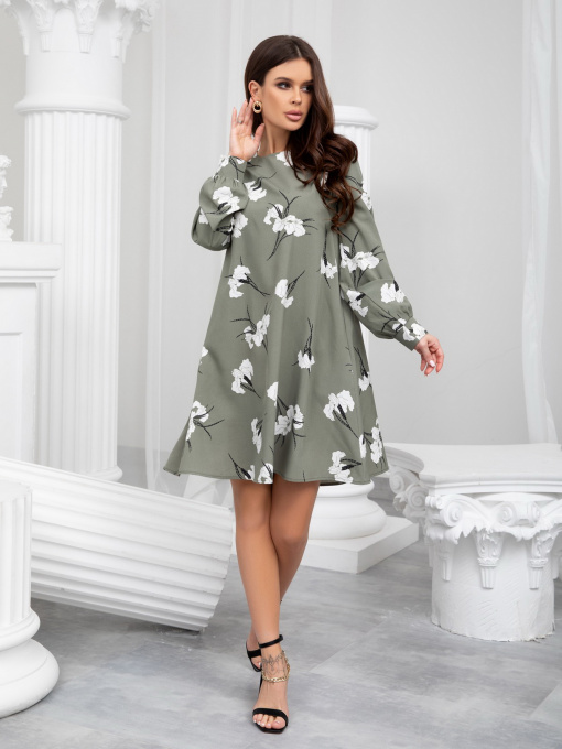 Сукня міні ISSA Plus модель 13207_khaki Фото