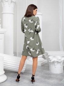 Платье мини ISSA Plus модель 13207_khaki Фото