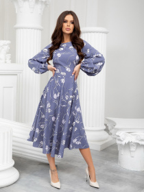 Платье миди ISSA Plus модель 13211_blue Фото