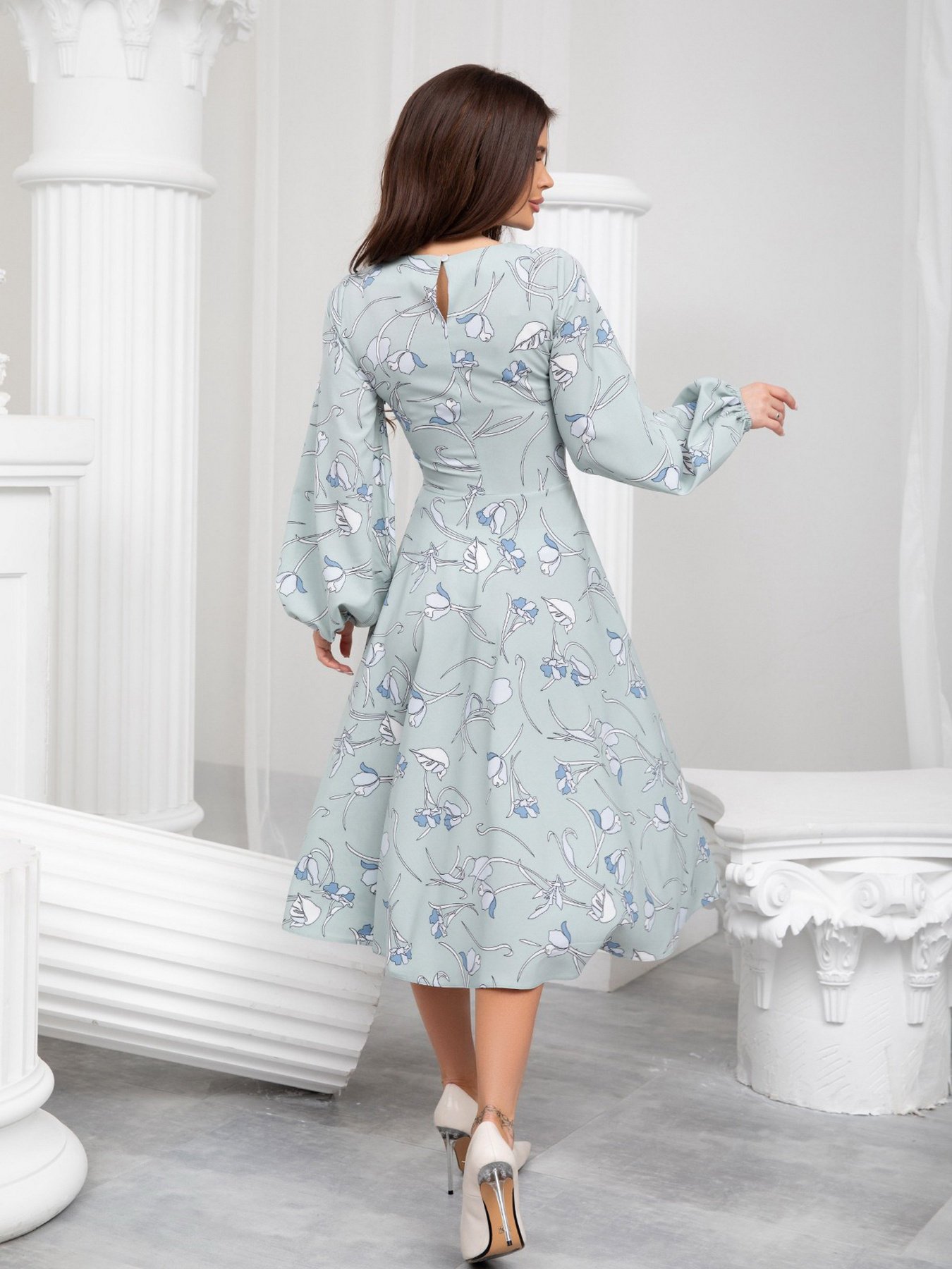 Платье миди ISSA Plus модель 13211_mint Фото