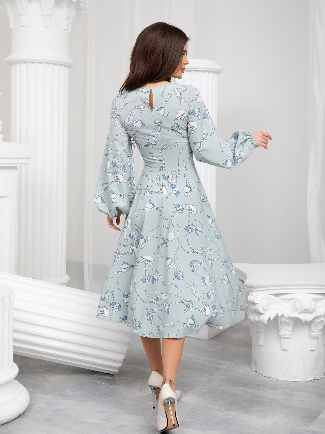 Сукня міді ISSA Plus модель 13211_mint Фото