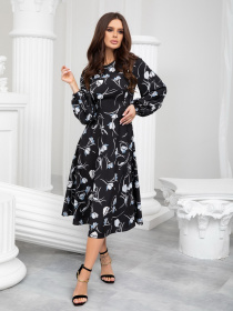 Платье миди ISSA Plus модель 13211_black Фото