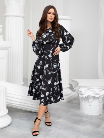 Платье миди ISSA Plus модель 13211_black Фото