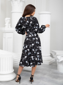 Платье миди ISSA Plus модель 13211_black Фото