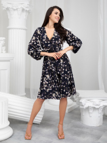 Платье миди ISSA Plus модель 13213_blue Платье миди ISSA Plus модель 13213_blue Фото