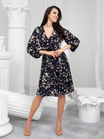 Платье миди ISSA Plus модель 13213_blue Платье миди ISSA Plus модель 13213_blue Фото