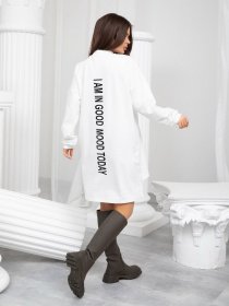 Платье мини ISSA Plus модель 13229_white Фото