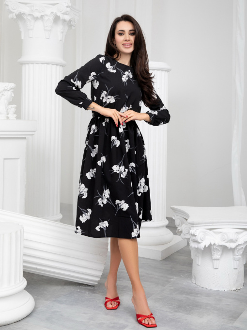 Платье миди ISSA Plus модель 13233_black Фото