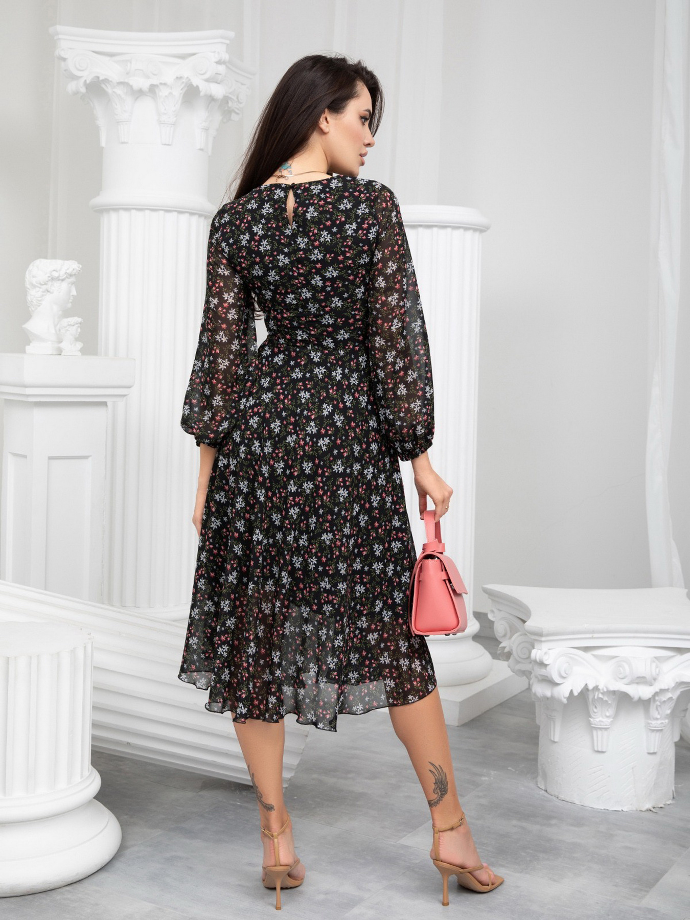 Платье миди ISSA Plus модель 13235_multicolor Платье миди ISSA Plus модель 13235_multicolor Фото