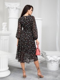 Платье миди ISSA Plus модель 13235_multicolor Платье миди ISSA Plus модель 13235_multicolor Фото