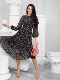 Платье миди ISSA Plus модель 13235_multicolor Платье миди ISSA Plus модель 13235_multicolor Фото