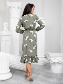 Платье миди ISSA Plus модель 13236_khaki Фото