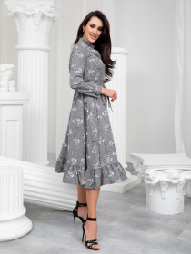 Платье миди ISSA Plus модель 13237_grey Фото