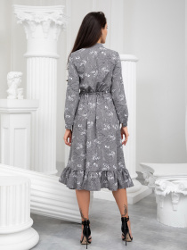 Платье миди ISSA Plus модель 13237_grey Платье миди ISSA Plus модель 13237_grey Фото