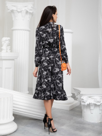 Платье миди ISSA Plus модель 13237_black Фото