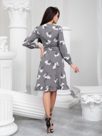 Платье миди ISSA Plus модель SA-389_grey Фото