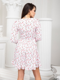 Платье мини ISSA Plus модель SA-391_white Фото