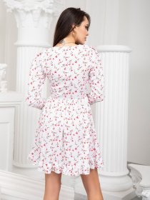 Платье мини ISSA Plus модель SA-391_white Фото