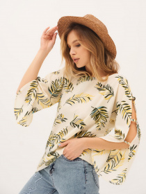 Блуза ISSA Plus модель SA-269_beige Блуза ISSA Plus модель SA-269_beige Фото