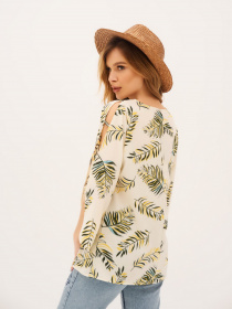 Блуза ISSA Plus модель SA-269_beige Блуза ISSA Plus модель SA-269_beige Фото