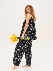 Повседневный костюм ISSA Plus модель 13305_black Фото