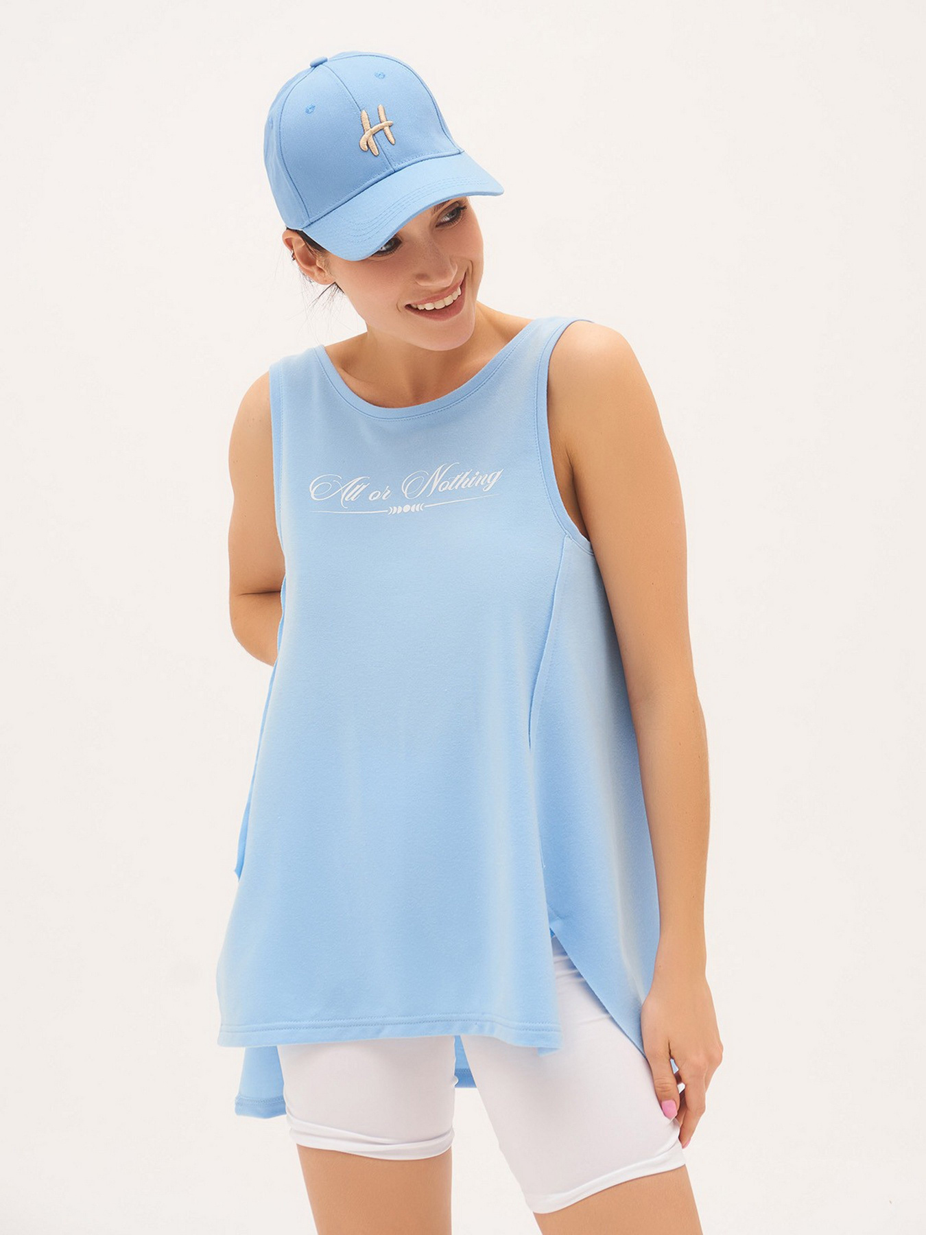 Майка для дому ISSA Plus модель 13323_blue Майка для дому ISSA Plus модель 13323_blue Фото