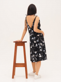 Платье миди ISSA Plus модель 13295_black Платье миди ISSA Plus модель 13295_black Фото