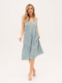 Платье миди ISSA Plus модель 13296_olive Фото