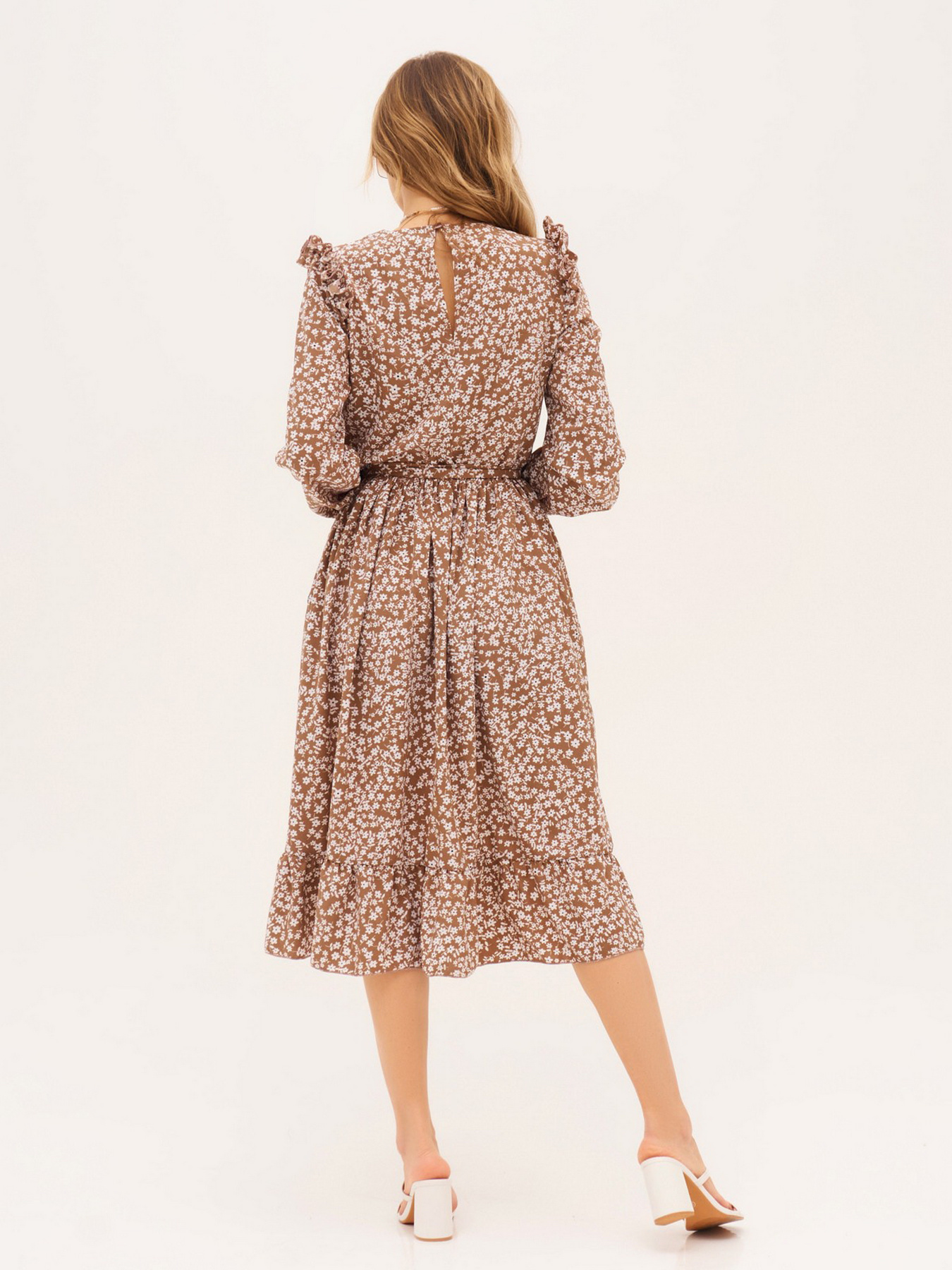 Платье миди ISSA Plus модель 13298_beige Фото