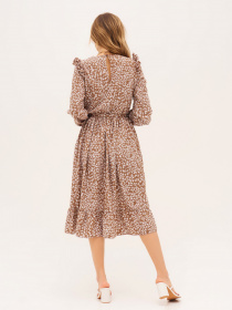 Платье миди ISSA Plus модель 13298_beige Фото