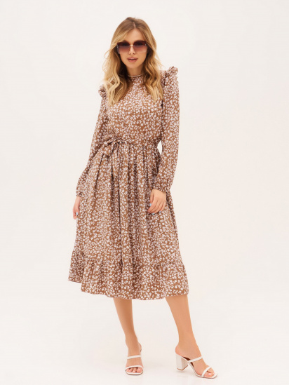 Сукня міді ISSA Plus модель 13298_beige - фото