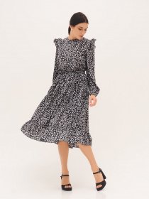 Платье миди ISSA Plus модель 13298_black Фото